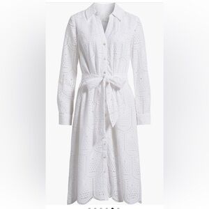 NWT Lilly Pulitzer White Long Sleeve Eyelet Dress